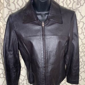 Womens John Paul Richard Black Leather Jacket  10